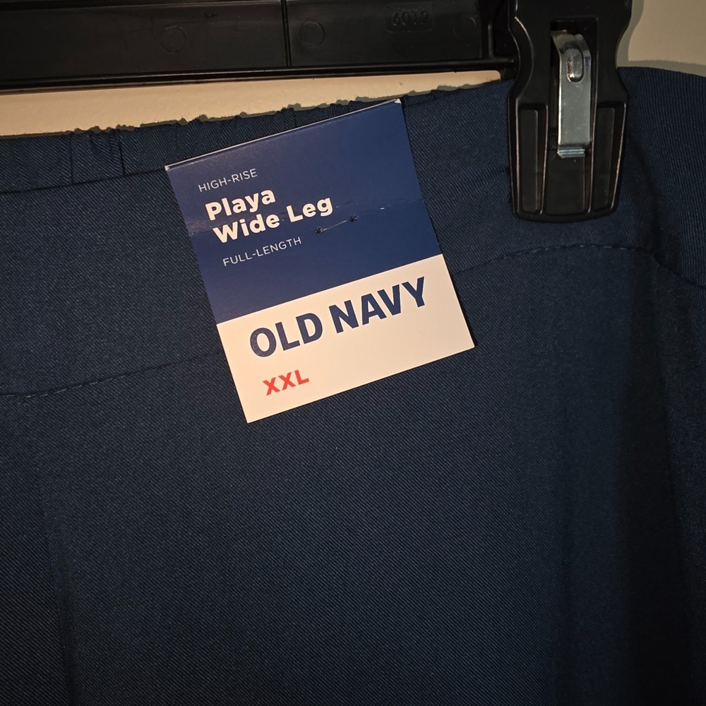 Old Navy Women's High-Waisted Playa Wide-Leg Pants In The Navy Blue Size XXL NWT - Picture 2 of 6
